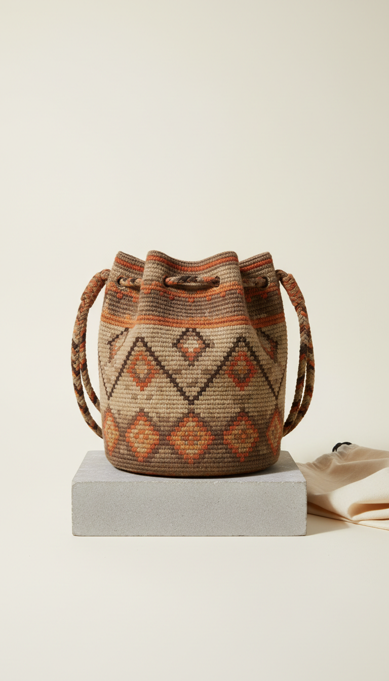 Wayuu Bucket Bag Earth Clay