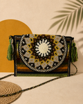 Woven Clutch Crossbody Bag