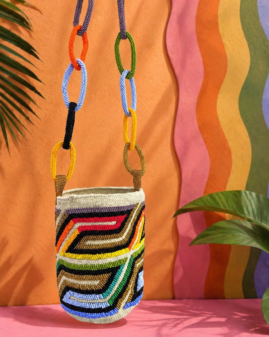 Kankuama Beaded Rings Straps Crossbody bag