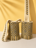 Kankuama Mesh Beaded Crossbody Bag