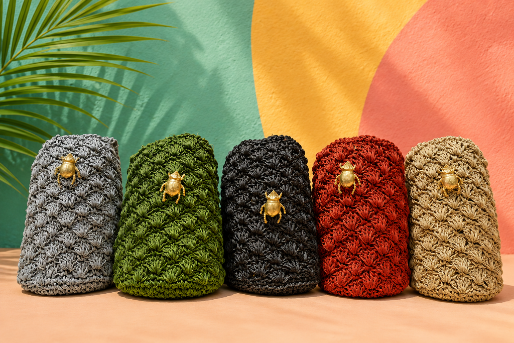 Textured Crocheted Crossbody Bag