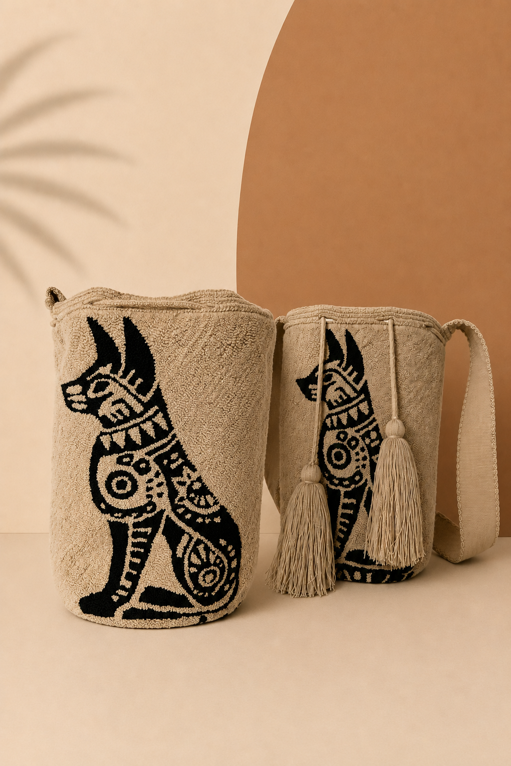 Egyptian Dog Tapestry Crossbody Bag